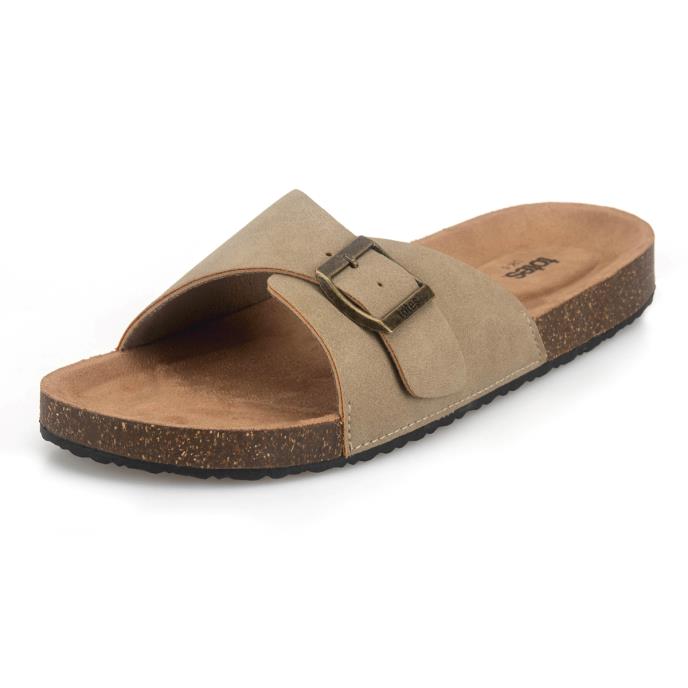 totes® Ladies Single Buckle Slider Light Brown Extra Image 2